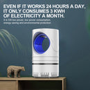 Aparelho elétrico Fly Bug, Armadilha luminosa de LED para matar mosquitos e pequenos insetos, com fonte de alimentação USB e adaptador.